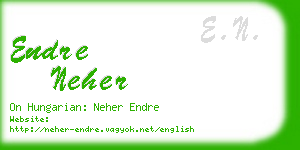 endre neher business card